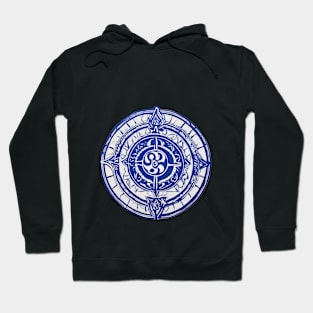 Mystical Blue Mandala Artwork No. 918 Hoodie